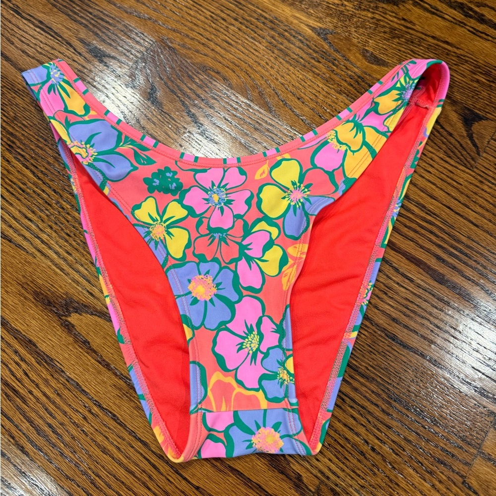 Wild Fable Floral Bikini Bottom - Pink and Purple - Picture 1 of 1